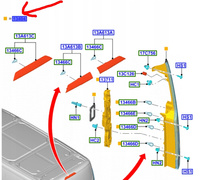 ŚWIATŁO TYLE LEWE FORD TRANSIT CUSTOM 2018-2023 2411271 _ BK21-13405-AJ