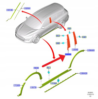 LISTWA PIONOWA DRZWI PRAWY PRZÓD FORD FOCUS 2018- 2363953 _ JX7B-A20898-AD
