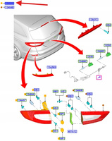 ŚWIATŁO TYLNE PRAWA STR. FORD MONDEO MK5 2291530 _ DS73-13404-CJ