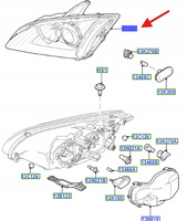 REFLEKTOR PRAWA STRONA FORD FOCUS MK2 2004- 1480983 _ 4M51-13099-GC