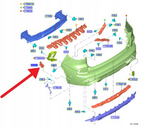 WSPORNIK ZDERZAKA PRAWY TYŁ FORD KUGA 2024- 2790417 _ LV4B-17B891-DJB