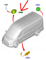 LAMPKA OBRYSOWA DACHU FORD TRANSIT 2014- 2019- 1828514 _ BK31-15442-AB