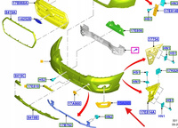RAMKA HALOGENU LEWA FORD TRANSIT Mk8 2019- 2402060 _ KK31-R19953-BB5YZ9