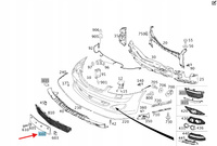 PODKŁADKA TABLICY REJESTRACYJNEJ PRZÓD MERCEDES S klasa W221 OE A2218171078