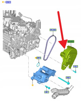 OSŁONA POMPY WODY 1.0 EB FORD FIESTA FOCUS 2018- 2207562 _ H6BG-6D082-AB
