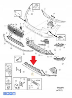 ATRAPA KRATKA ZDERZAKA PRZÓD VOLVO XC60 2018- OE 32234959