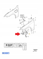 WSPORNIK MOCOWANIE BŁOTNIKA PRAWY PRZÓD VOLVO S60 V60 CC 2019- OE 32288931