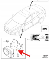 SYRENA ALARMU VOLVO S60 V60 2011- XC60 XC70 S80 V70 OE 30659883