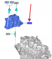 PODUSZKA SILNIKA FORD FOCUS Mk4 2018- 1.0 EB 2388441 _ JX61-6F012-AG