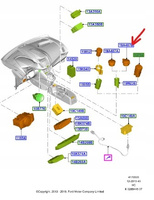 ZAŚLEPKA GNIAZDA ZAPALNICZKI FORD TOURNEO CONNECT 2259267 _ KT1T-19G310-BA