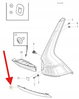 ODBLASK PRAWY ZDERZAKA TYŁ VOLVO XC60 2018- OE 32293627