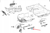 LISTWA PROGOWA CHROM MERCEDES C klasa W205 GLC W253 EQC W293 OE A2056800035