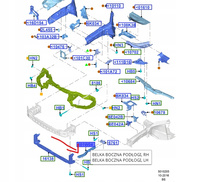 LEWE MOCOWANIE PASA PRZEDNIEGO FORD KUGA 2012- 1755178 _ CV61-101W05-AB