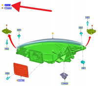 LAMPA PRAWY PRZÓD FULL LED FORD FOCUS 2018- 22 OE 2305740 _ JX7B-13E014-AE