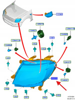 REFLEKTOR PRAWA STRONA FORD RANGER MK5 2011- 1734810 _ AB39-13100-HE