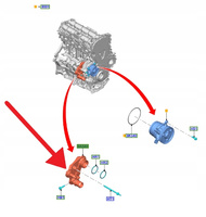 KRÓCIEC POMPY WODY 2.0 ECOBLUE MONDEO SMAX GALAXY 2380217 _ HG9Q-8A544-BA