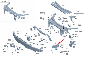 STREFA ZGNIOTU LEWA MERCEDES E W213 W238 GLC W253 CLS W257 W293 A2136201500