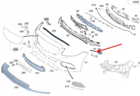LEWY ŚLIZG SZYNA ZDERZAKA PRZÓD MERCEDES C klasa W205 OE A2058852021