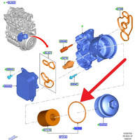 FILTR OLEJU 1.5 TDCI FORD KUGA PUMA FOCUS 2018- OE 2257375 _ JX6Q-6744-AA