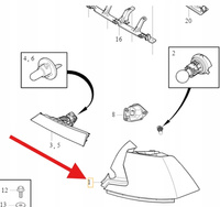 LAMPA TYLNA PRAWA W BŁOTNIK VOLVO S90 2017- OE 31698713