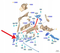 WSPORNIK PODŁUŻNICY LEWY PRZÓD FORD FOCUS 2018- 2368458 _ JX61-A101B91-SA