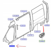 PŁYTA / RAMA BOCZNA PRZÓD PRAWA FORD TRANSIT Mk6
