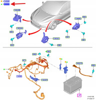 WIĄZKA ALTERNATORA FORD FOCUS MK4 2019- 2451753 _ KX6T-14305-GSBE