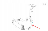 LEWY PRZEWÓD POWIETRZA TURBO MERCEDES SPRINTER W910 OE A9105280700