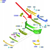 ABSORBER ZDERZAKA PRZÓD FORD FOCUS 2022- OE 2532963 _ NX7B-17E898-AA