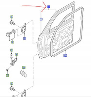DRZWI PRZEDNIE LH FORD RANGER 06-12 EVEREST 06-15