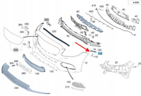 PRAWY ŚLIZG SZYNA ZDERZAKA PRZÓD MERCEDES C klasa W205 OE A2058852121