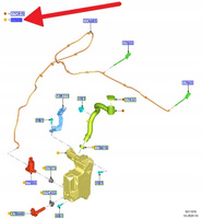 ZBIORNICZEK SPRYSKIWACZY SZYBY FORD FOCUS 2018- OE 2546249 _ JX7B-17B613-GA