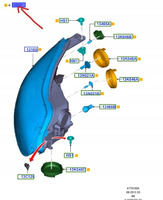 REFLEKTOR PRAWY FORD FOCUS Mk3 2011-2015 1873933 _ BM51-13W029-RB