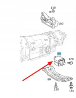 MOCOWANIE PODUSZKA SILNIKA BENZYNA MERCEDES E W211 CLS W219 OE A2122400618