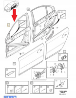 Przednie lewe drzwi Volvo OE 32228890