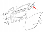 LISTWA PIONOWA SŁUPKA DRZWI PRAWYCH PRZÓD MERCEDES A W177 OE A1777220200