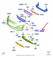 KRATKA ZDERZAKA PRZÓD LEWA STRONA KUGA MK3 2498504 _ LV4B-17K947-SE5UAW