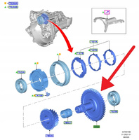 WAŁEK NAPĘDOWY SKRZYNI MANUAL 6MX65 FORD 2177370 _ H1BR-7P212-AFAD