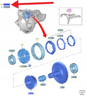 SYNCHRONIZATOR BIEGU WSTECZNEGO MANUAL 6MX65 FORD 2526905 _ KTH1BR-7P167-BA