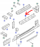 PŁYTA / BELKA PODŁOGI LEWA FORD TRANSIT 2000-06 OE _ 4124295 _ 1C15-V200A11-BA