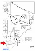 Zbiornik płynu spryskiwaczy Volvo OE 31416284