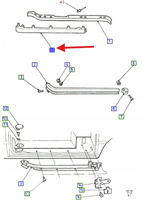 GÓRNA PROWADNICA DRZWI BOCZNYCH TRANSIT 1985-2000 1015253 _ 86VB-V25006-AC