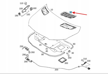 PRAWA KRATKA MASKI WLOT POWIETRZA MERCEDES SPRINTER W907 W910 A9108360500