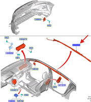 KURTYNA AIRBAG LEWA STRONA FORD FOCUS MK4 2018- 2474206 _ JX7B-A042D95-BG