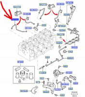 PRZEWÓD WTRYSKU PALIWA 1.8 DIESEL FORD TRANSIT CONNECT FOCUS Mk1 _1475681_1S4Q-9C993-AD