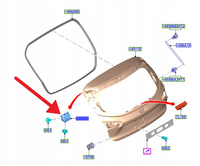 ZAWIAS KLAPY PRAWY FIESTA PUMA C-MAX FOCUS 2018- 2703849 _ CM51-42900-AG