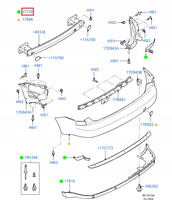 OSŁONA ZDERZAKA TYŁ FORD FOCUS C-MAX 2003- 1312675 _ AM3M5J-17B891-BAXWAA