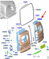 PŁYTA DRZWI ZEWNĘTRZNA PRAWA FORD TRANSIT 2014- 1846871 _ ET76-A40026-AC