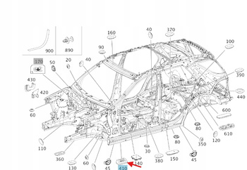 PODKŁADKA POD LEWAREK MERCEDES ML W164 CL W216 S W221 R W251 OE A1646900509