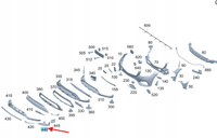 LISTWA HOKEJ ZDERZAKA PRAWY PRZÓD GLC W253 MERCEDES OE A2538858000